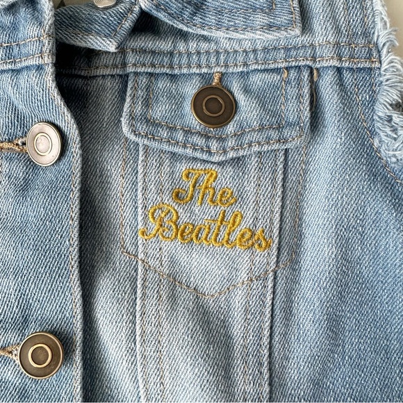 Junk Food The Beatles Embroidered Denim Vest - Picture 4 of 9